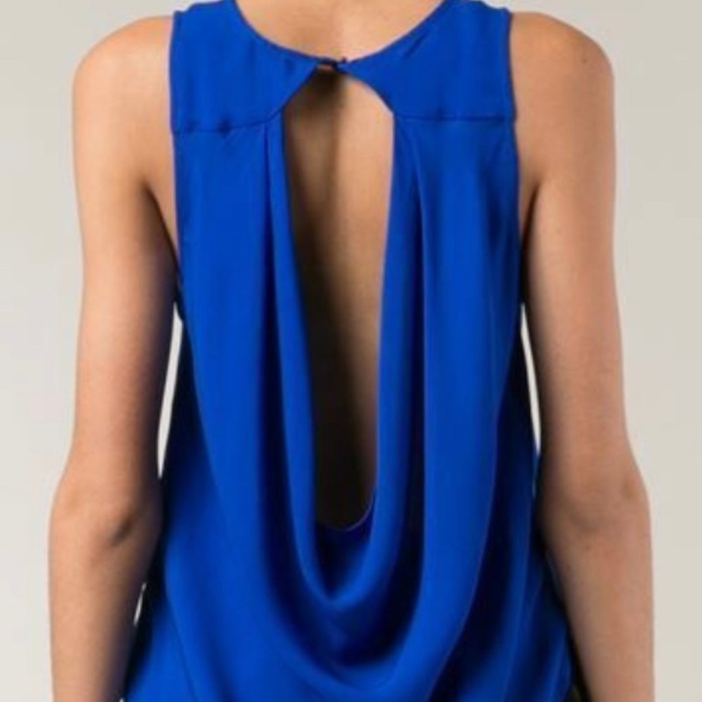 Haute Hippie Cowl Back Silk Top